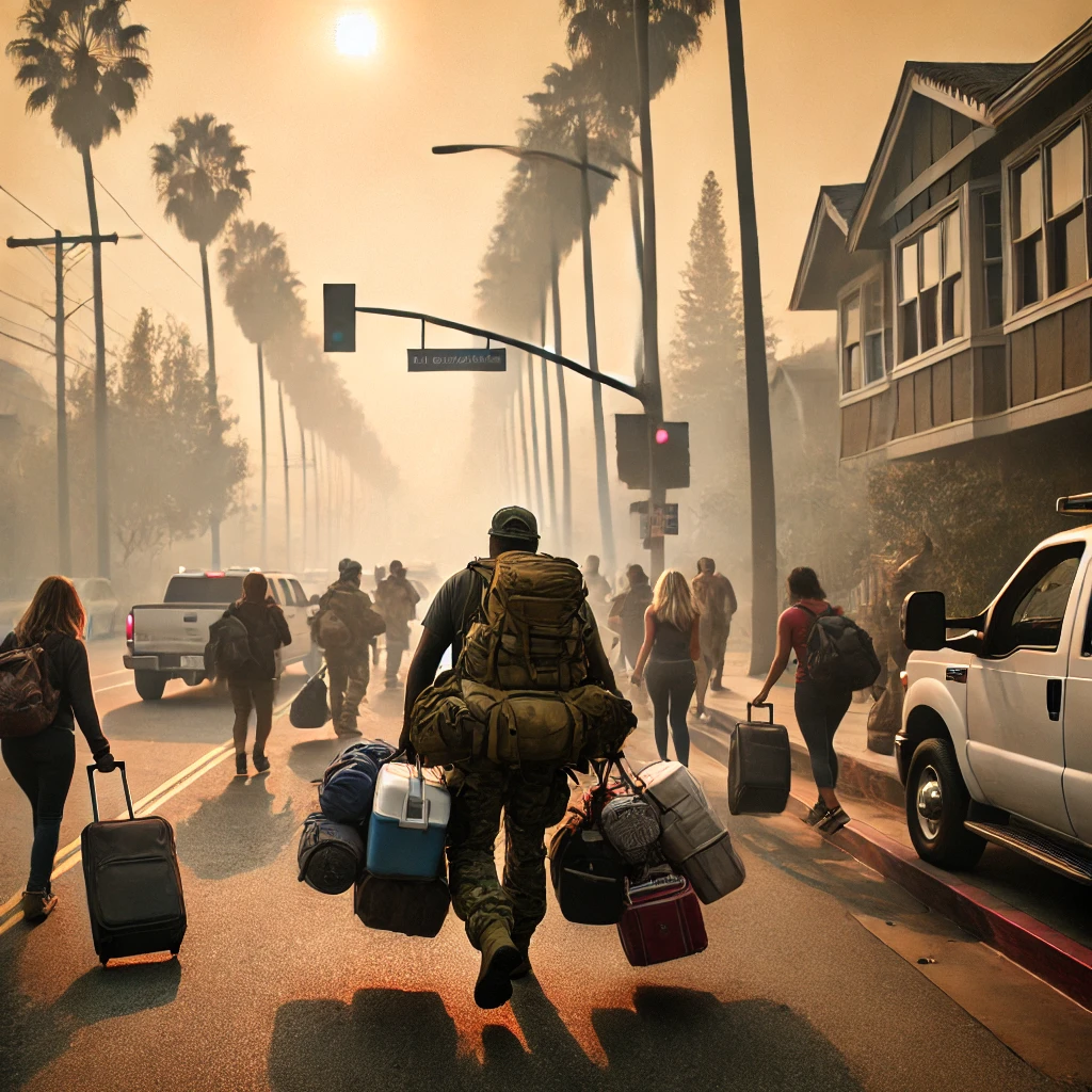 居民撤离现场。