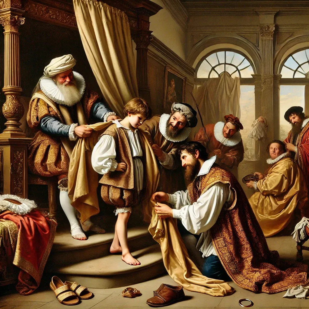 父亲为浪子穿上新衣