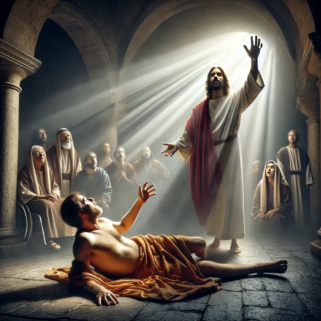 起来，拿你的褥子走吧：毕士大池38年瘸腿得医治