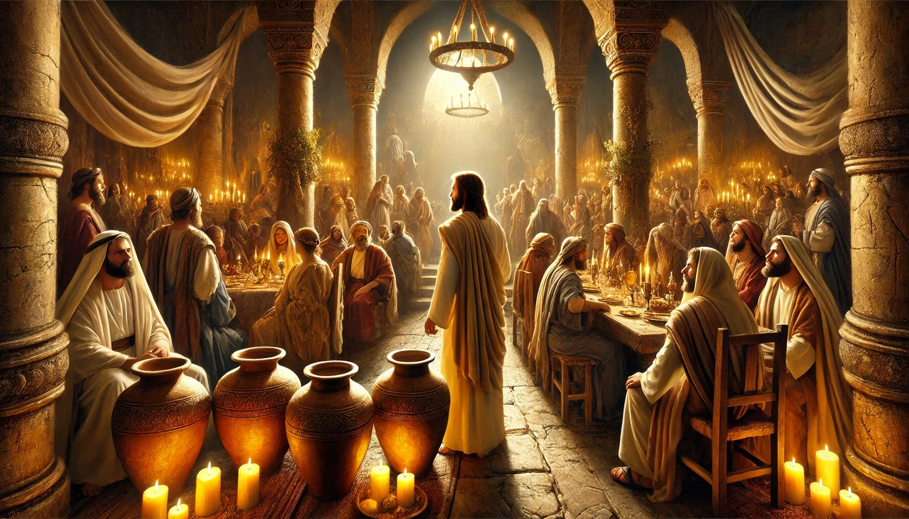 迦拿婚宴场景重现,耶稣施行第一个神迹