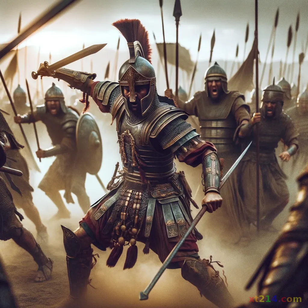 乌利亚身着战甲在前线奋勇作战，展现出一位忠心将士的风范