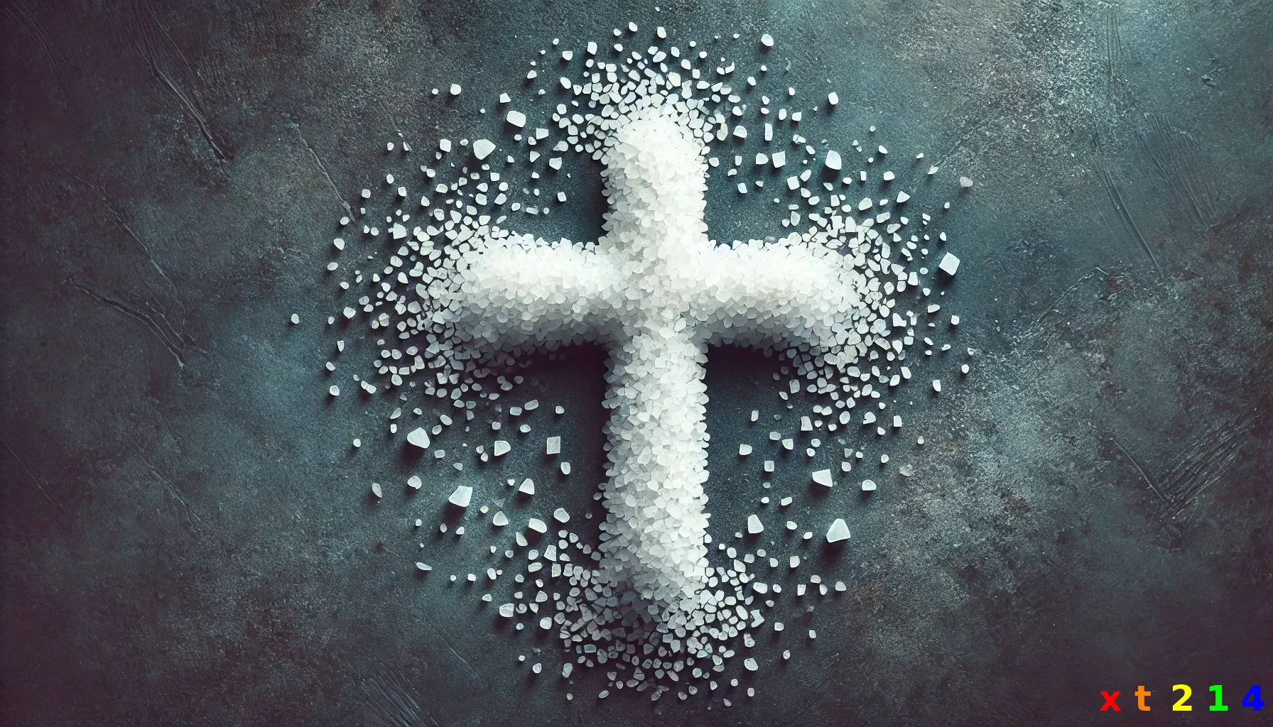 盐晶体融入十字架象征生命更新