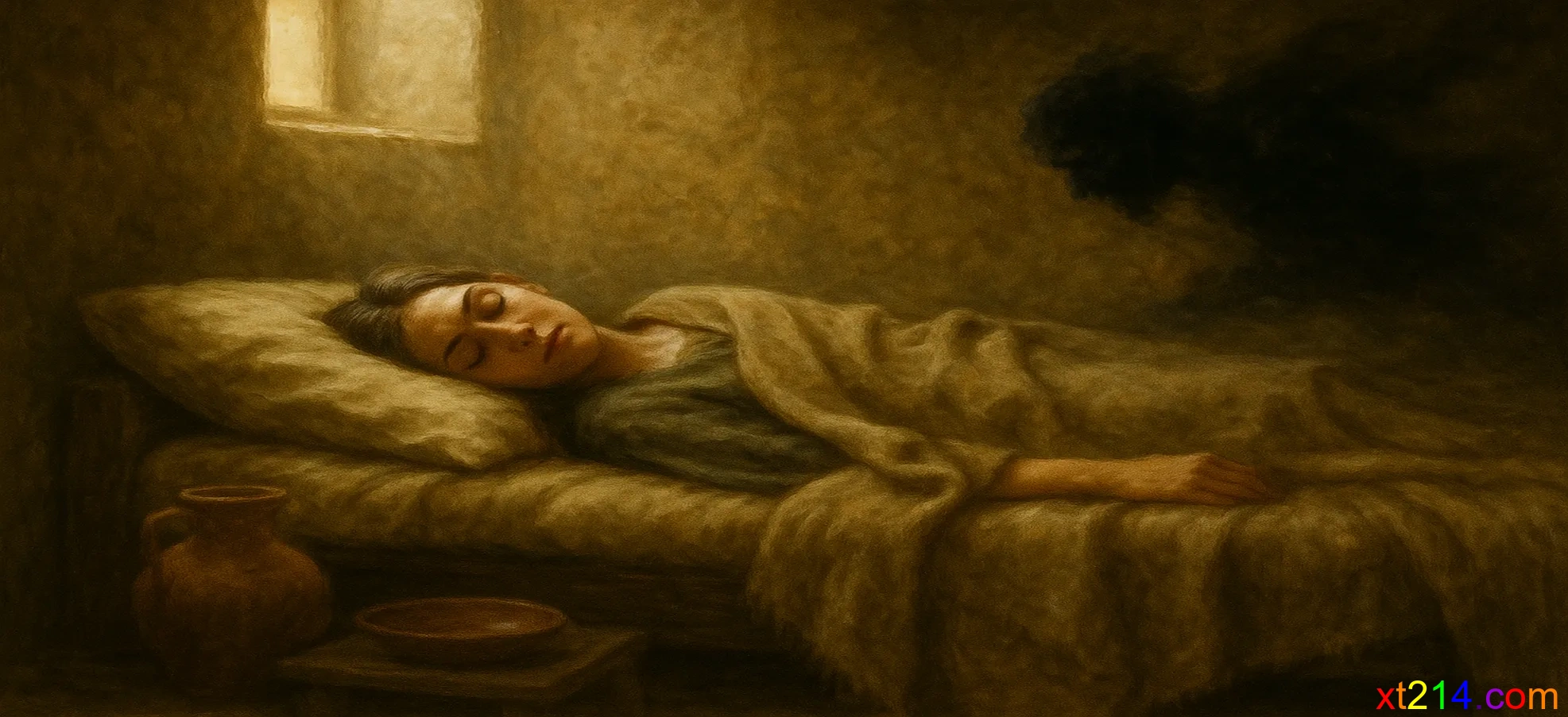 迦南妇人的女儿在家中瞬间得到医治，脱离鬼附的痛苦