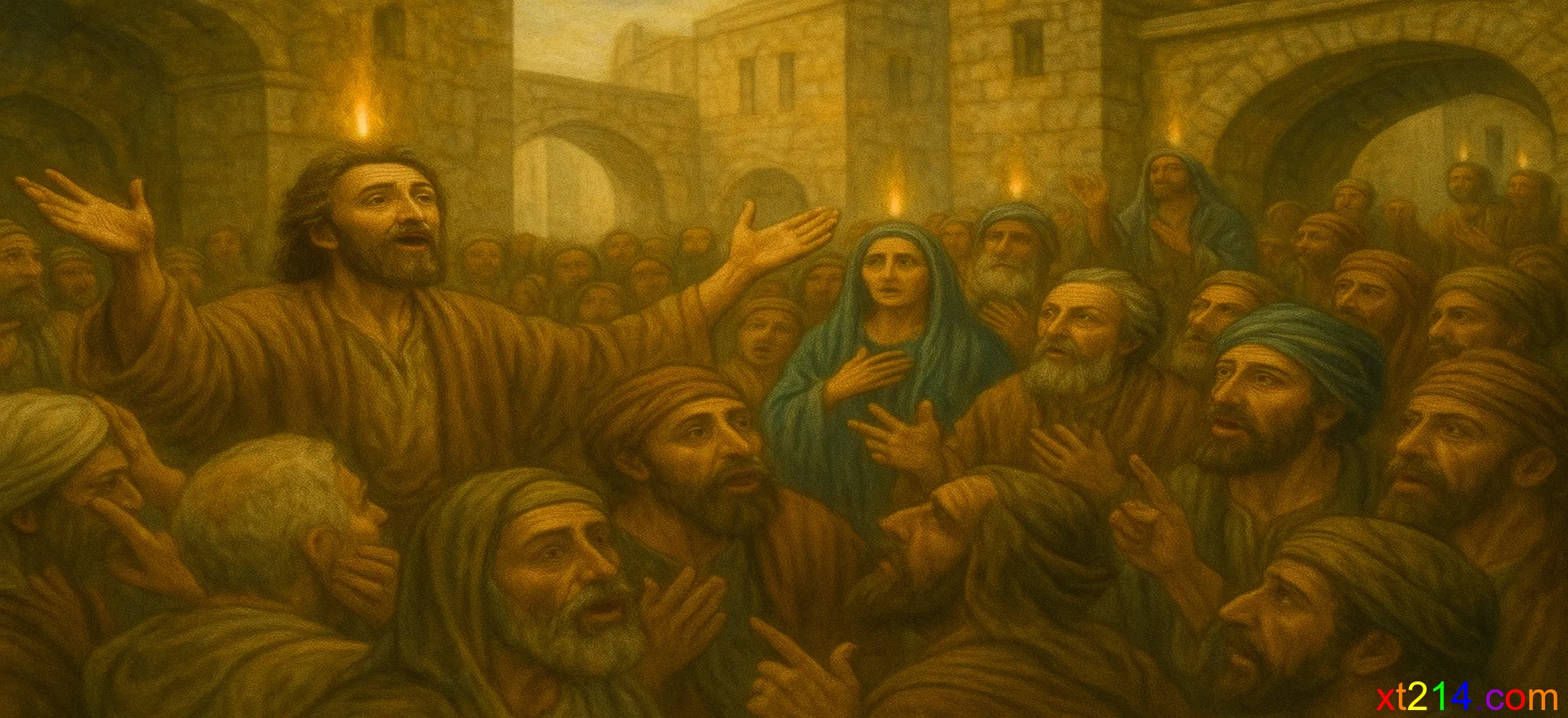 门徒被圣灵充满，按着圣灵所赐的口才说起别国的话，众人惊讶