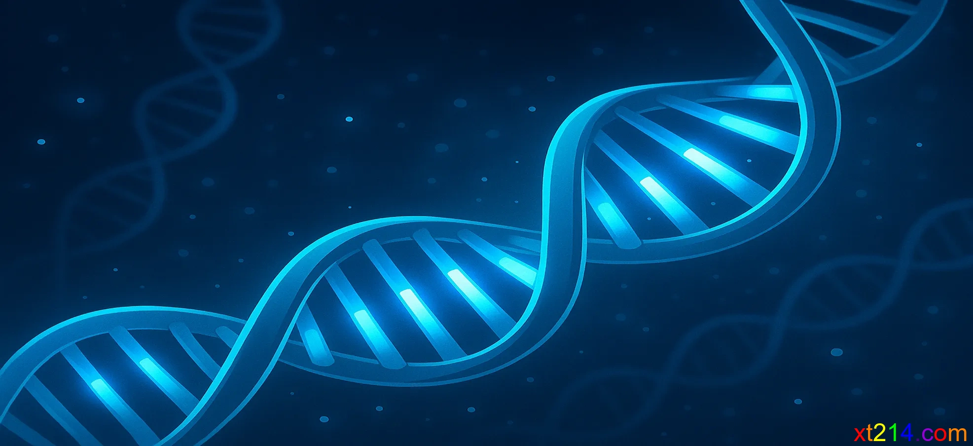 DNA双螺旋结构特写，展现基因工程和转基因技术的分子基础