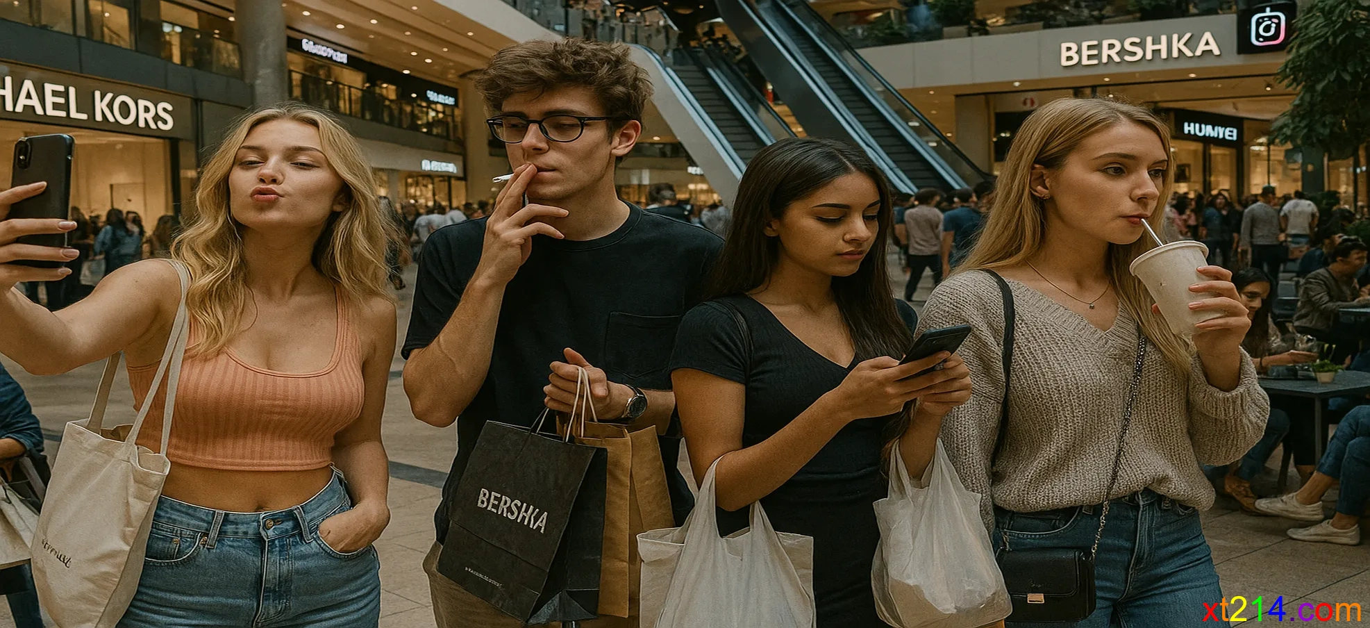 现代都市中年轻人沉迷于各种娱乐和消费，体现个人主义价值观