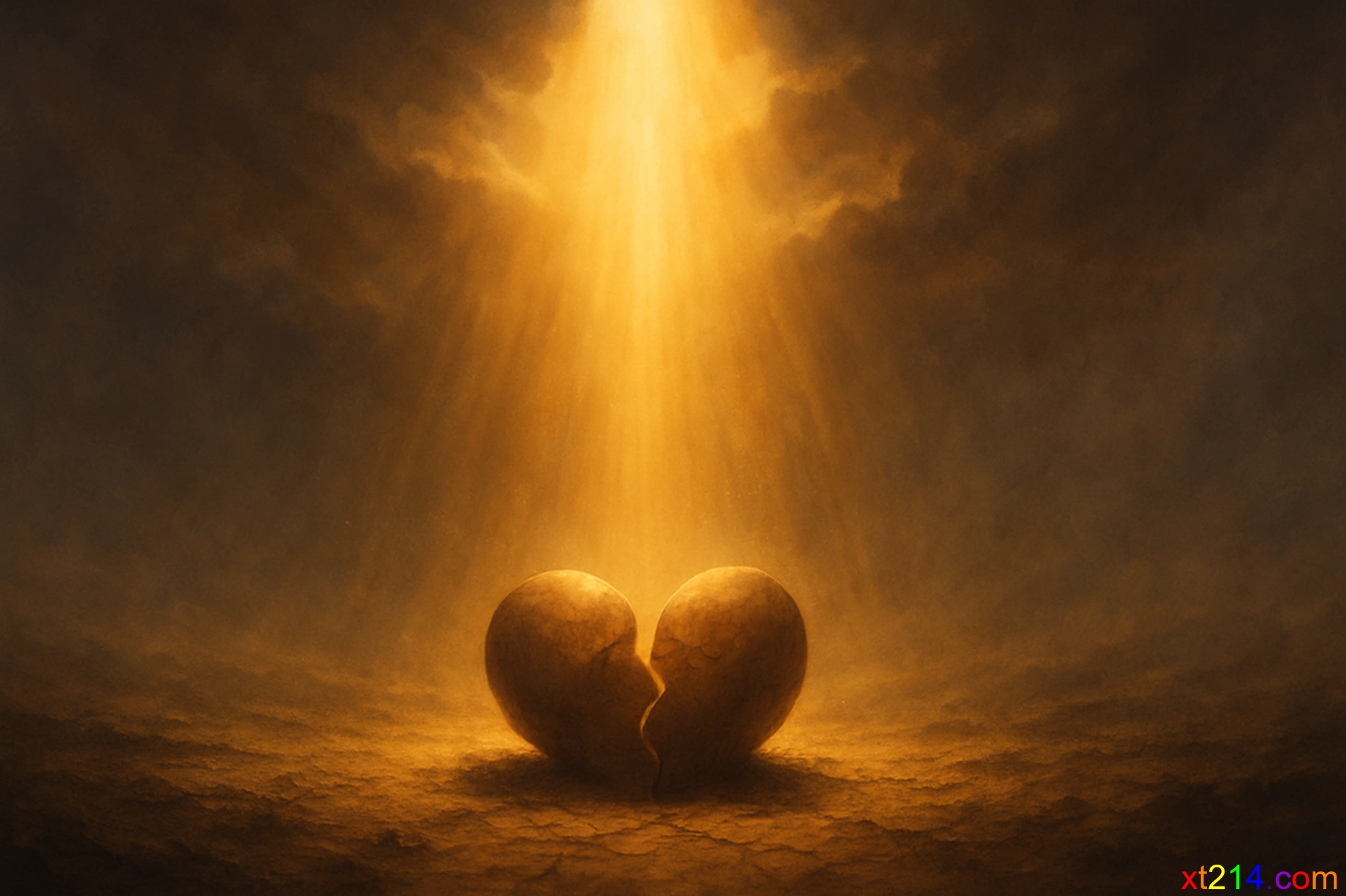 温暖的圣光从天而降，拥抱着破碎痛苦的人心