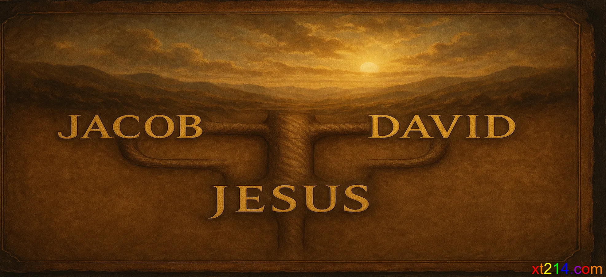 以色列的十二个儿子聚集，象征十二支派的形成和神选民的建立