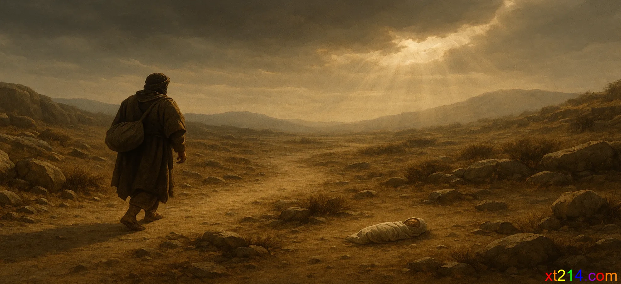 路边被遗弃的女婴，浑身是血，象征以色列最初的光景