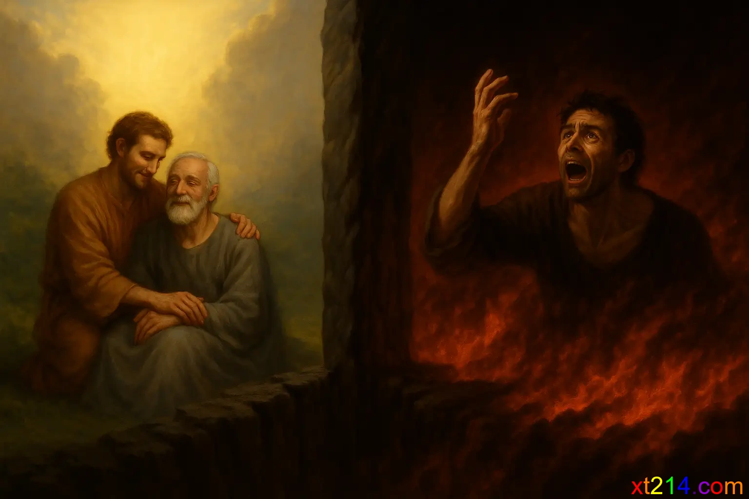 财主向亚伯拉罕绝望地呼喊求助