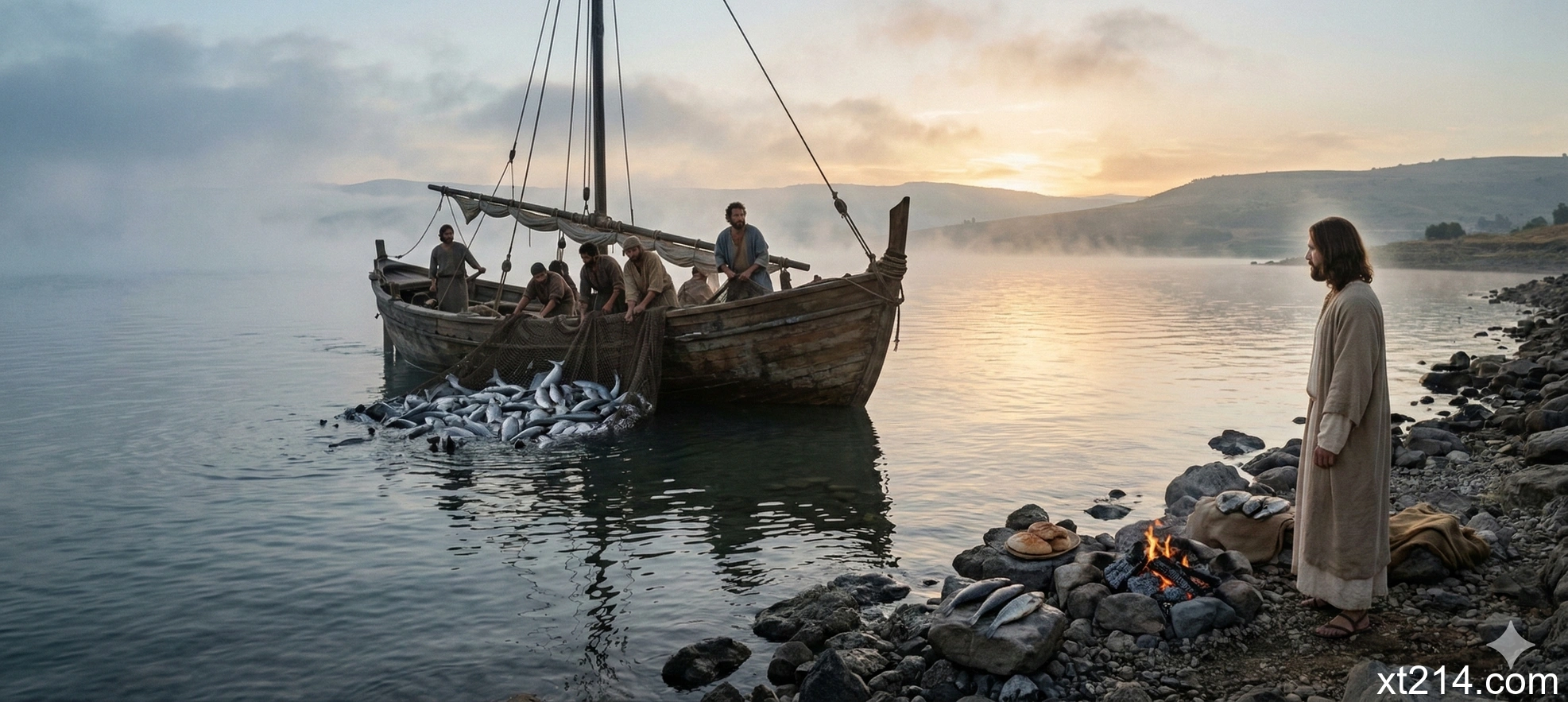 约翰福音21章153条大鱼之后耶稣呼召彼得得人如得鱼